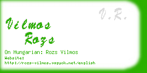 vilmos rozs business card